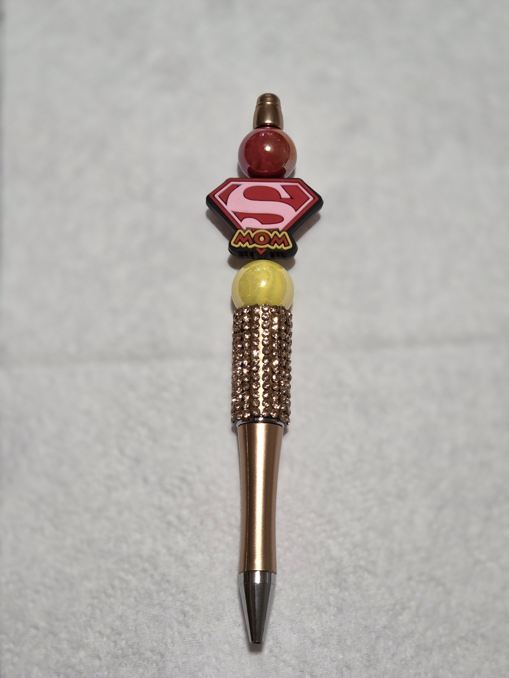 Super Mom Bling Pen - Red & Yellow Accents